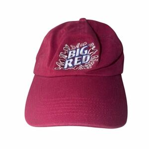 Big Red Graphic Embroidered Logo Baseball Cap